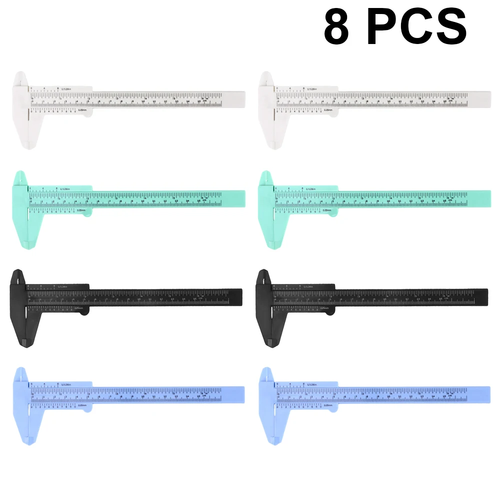 

4pcs Metric Measuring Tool Vernier Caliper Gauge Metal Mini Ruler Sliding Pocket
