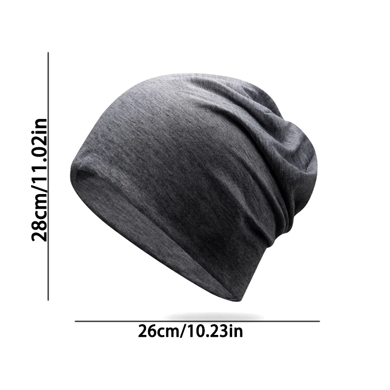 قبعة فول عادية، قبعة كومة فضفاضة متماسكة للسيدات بلون الحلوى السوداء، قبعة صوفية للرجال والنساء، قابلة للتنفس #5