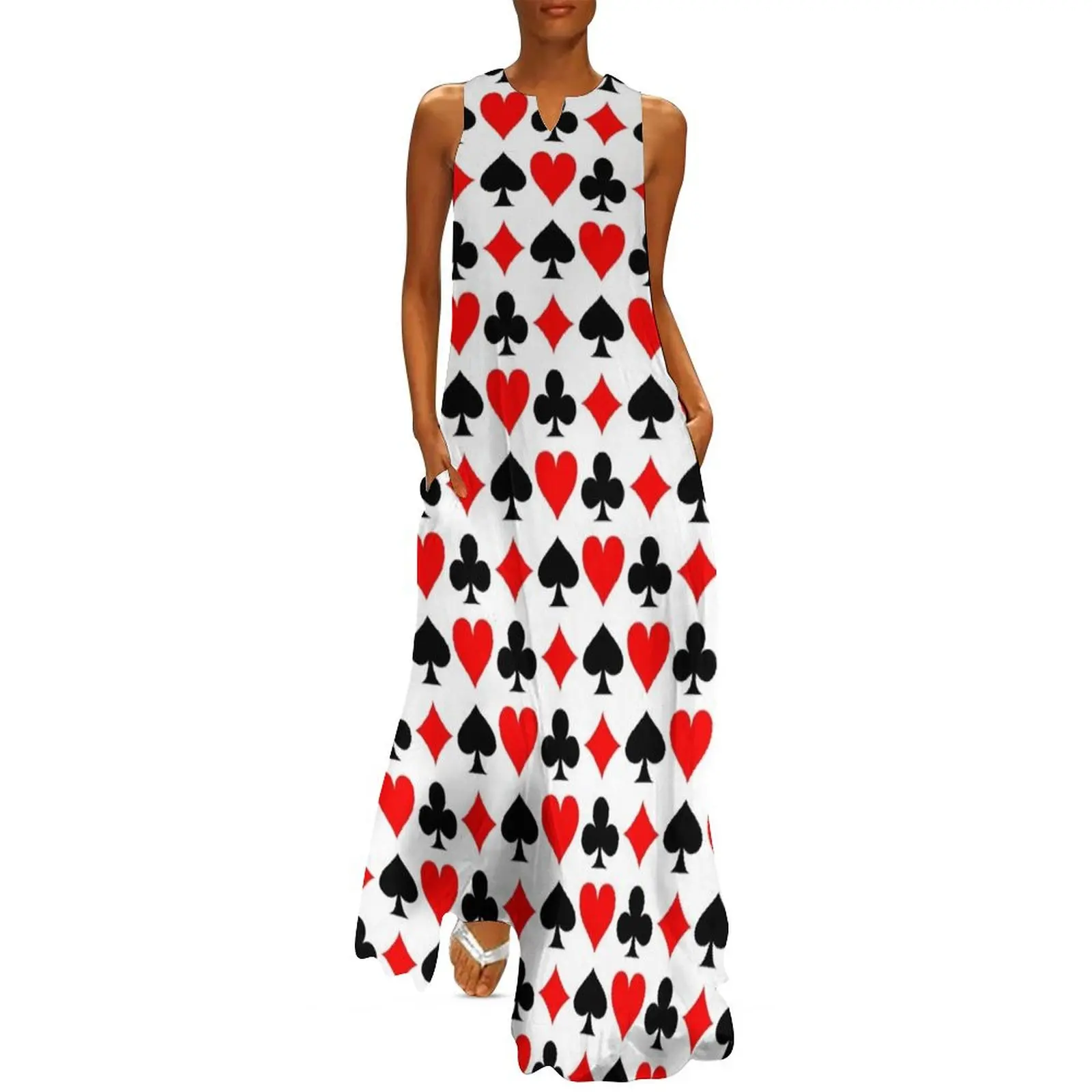 JACKPOT! Full House Spades, Clubs, Diamonds and Hearts Long Dress Party dresses Party dresses for women Dress