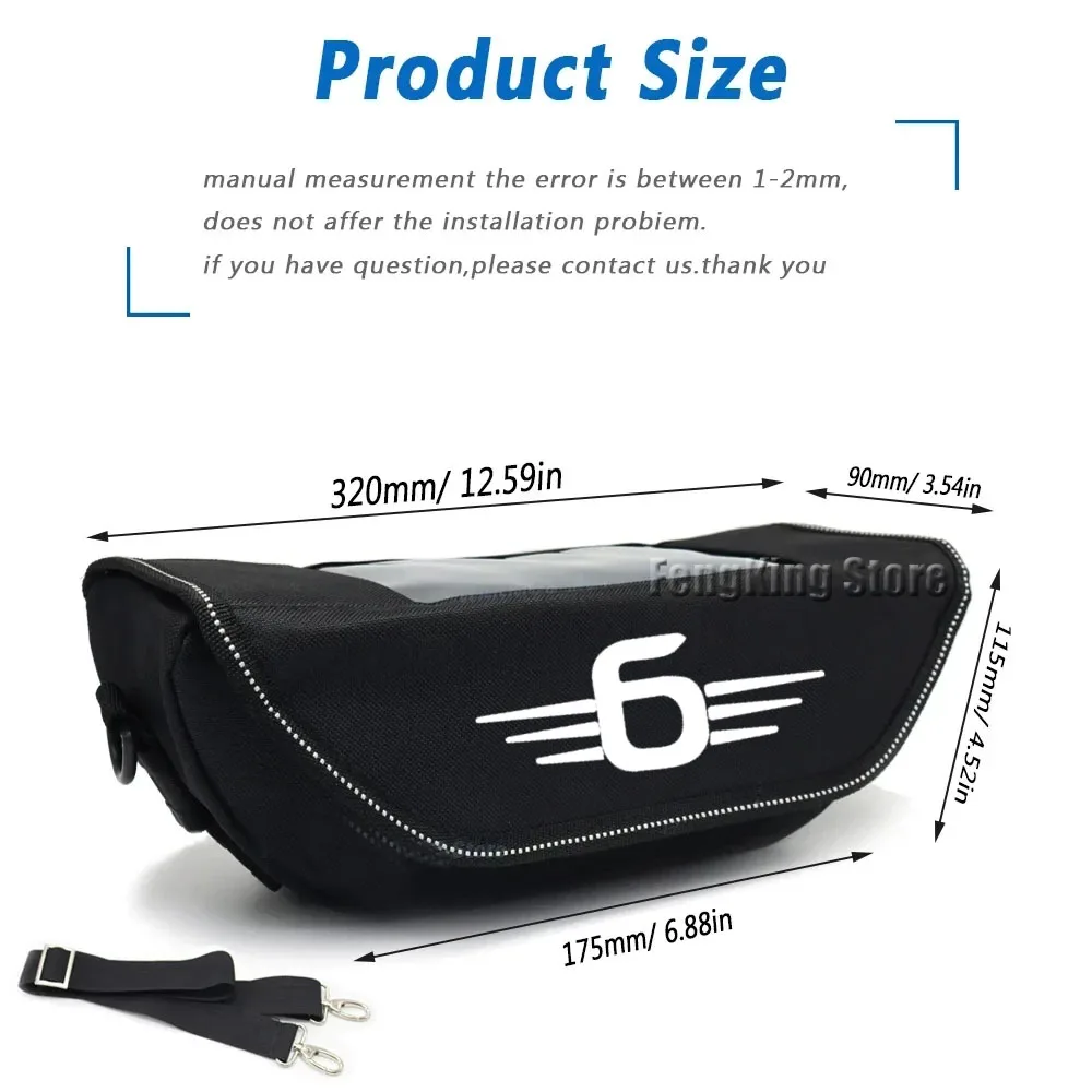 Borsa da manubrio per moto Custodia per attrezzi da viaggio impermeabile per BMW K1600 GTL k1600b k1600gt k1600gtl k1600 Esclusivo Rock Fan