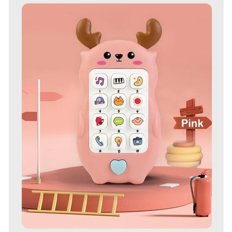 Telefones celulares música de plástico macio história das crianças aprendizagem brinquedos de auxílio ao sono e conteúdo de luz é rico e colorido presentes de férias