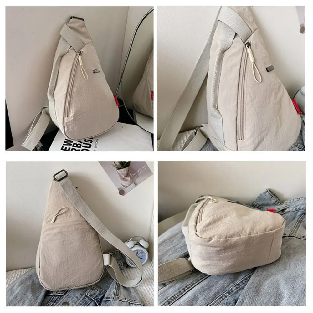 New Nylon Unisex Chest Bag Portable Versatile Phone Crossbody Bag Women Men Waterproof Shoulder Bag