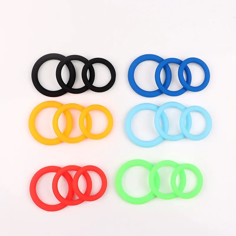 3 Sizes Silicone Cock Rings Male Delay Ejaculation Penis Lasting Erection Scrotum Testis Restraint Adult Game Sex Toys For Men