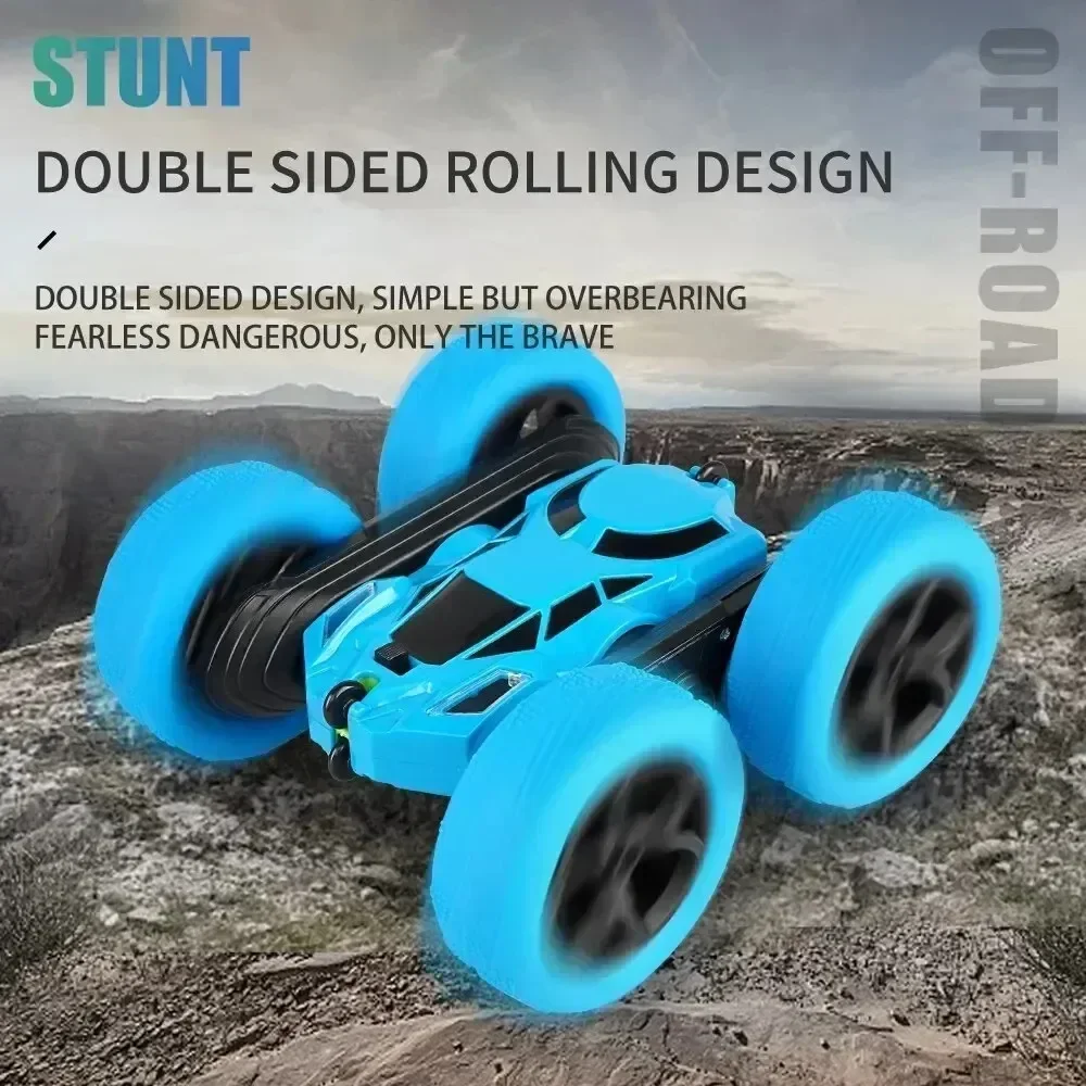 RC Double Sided Stunt Car for Children, Remote Control, 360 Degree Rotation Off Road Drift, Gifts for Kids, Adults, Boys, 2.4G