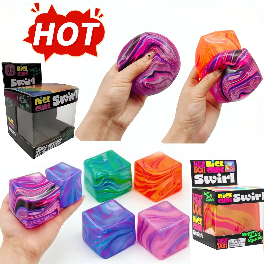 

5.5cm Soft and Glutinous Sensory Stress-relief Toy Needoh Cube Filled with Gel Stretchable Ball Soft Ice Cube Ball Slow Rebound