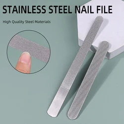Diamond Nail File Stainless Steel Double Side Nail File Metal File Buffer Fingernails Toenails Manicure Files for Salon And Home