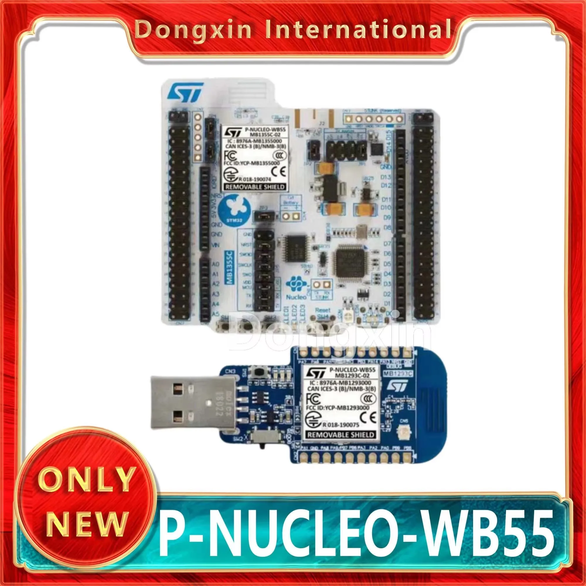 

Подлинный USB-ключ P-NUCLEO-WB55 на складе и Nucleo-64 с STM32WB55U.