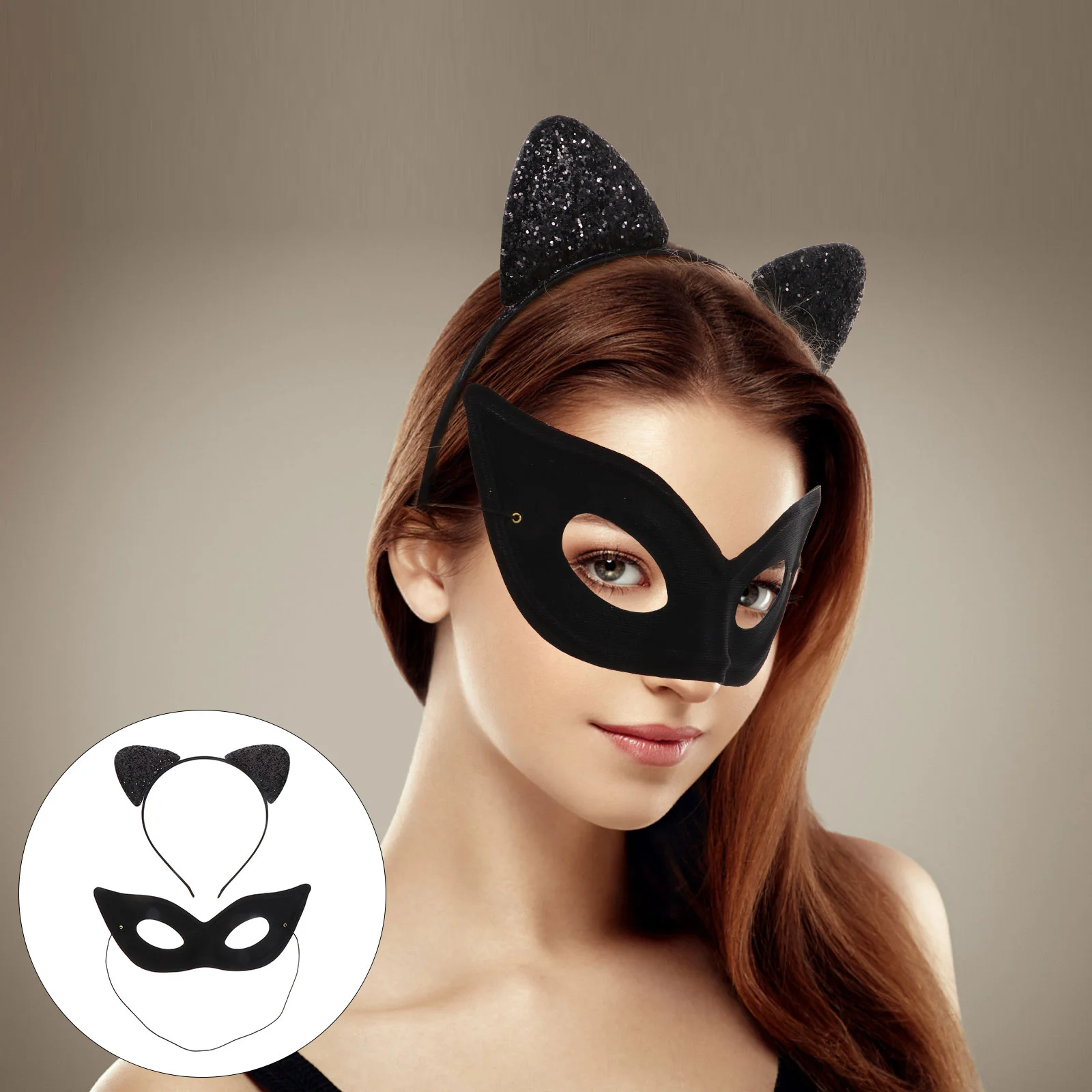 Head Band Cat Ears Headband Festival Female Decor Hair Hoop Make up Party Black Attractive Mask Exquisite Miss