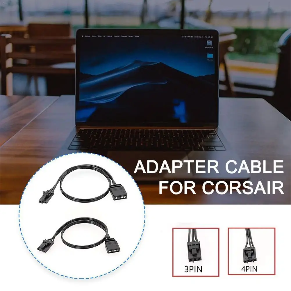 สายอะแดปเตอร์สำหรับ Corsair RGB ไปเป็น4Pin ARGB มาตรฐานอะแดปเตอร์เชื่อมต่อ3Pin โจรสลัดสายตัวแปลงคอนโทรลเลอร์เรือ QL LL120 icue