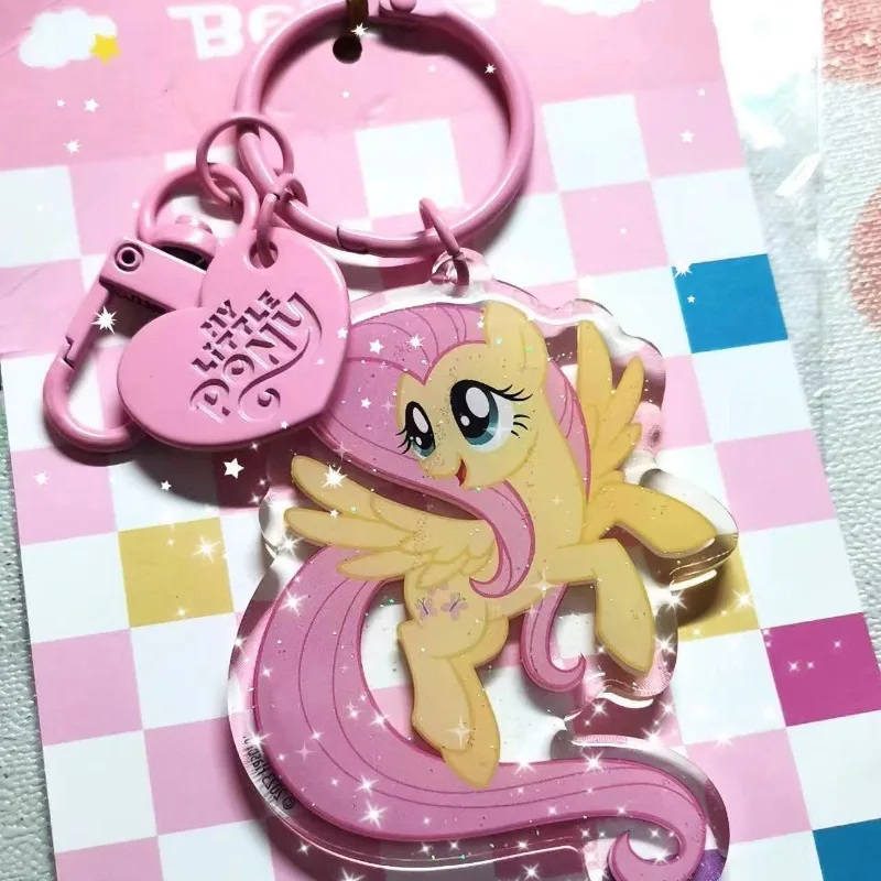 My Little Pony Applejack Ziyue Cartoon Anime Keychain Acrylic Bag Car Key Exquisite and Versatile Girly Heart Decoration Pendant