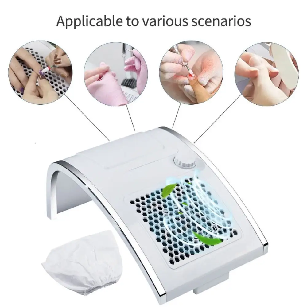 

Durable Manicure Tool Nail Vacuum Cleaner Reusable Filter Low Noise Nail Dust Collector High Power Professional Nail Art Machine