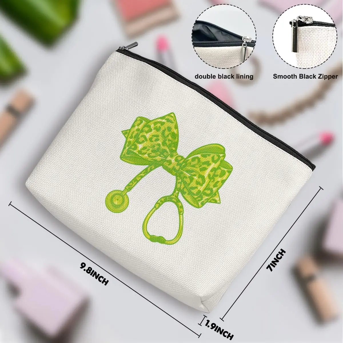 Nurse Gifts for Women Cosmetic Bag NursesGift Coquette Bow Makeup Bag Gifts for Nurses Female Graduation Nurse Essentials