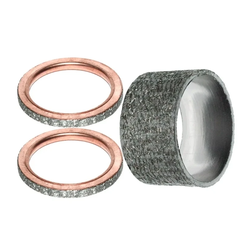 547B Muffler Gasket Replacement Set 3 Piece Metal Parts for Exhaust