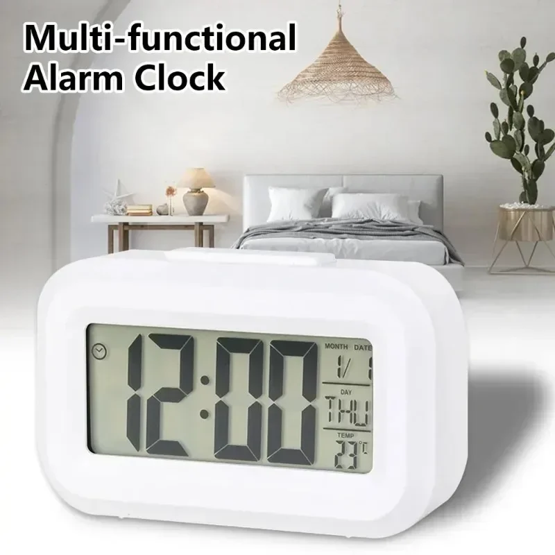 Led Digital Alarm Clock Backlight Data Times Calendar Desktop Multi-function Electronic Bedroom Decoration Desk Decorations Wall