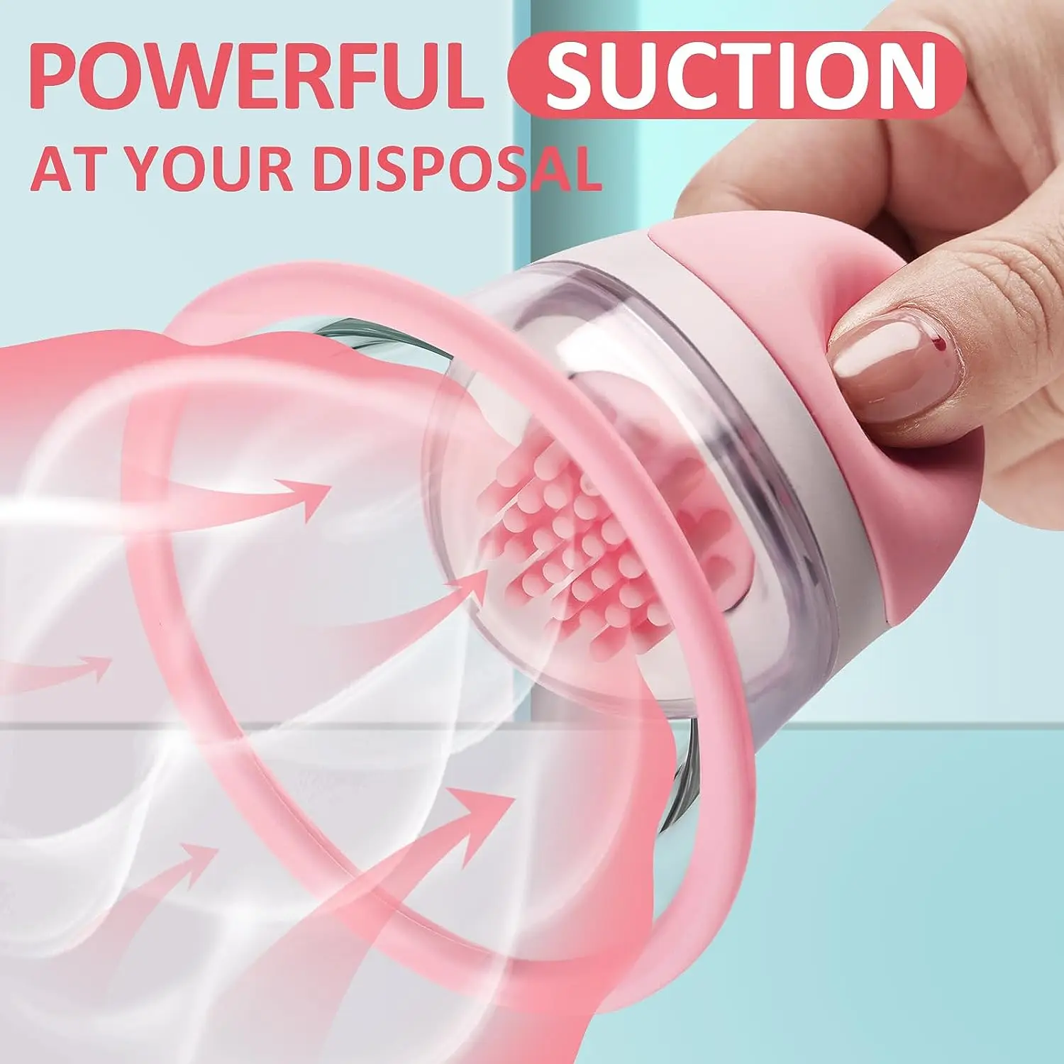 Breast​ Enlargement Sucking Vibrator Rotation Vacuum Pump Chest Cover Sucker for Women Nipple Stimulation Masturbator Sex Toy