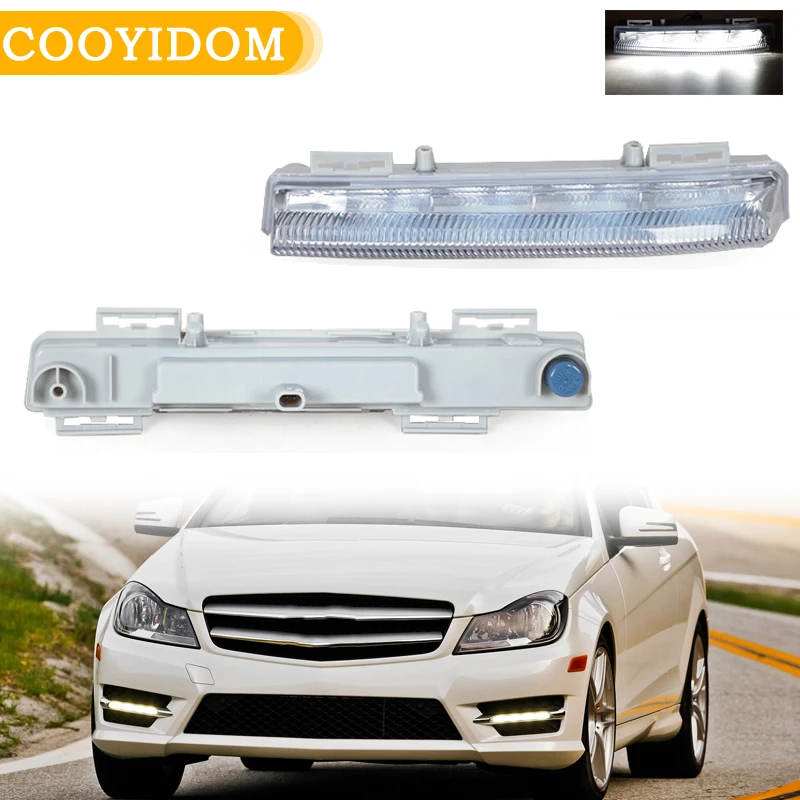 For Mercedes-Benz E350 C350 C250 W204 W212 R172 Car Front Fog Light DRL Daylight Running Lamp 2049068900 2049069000