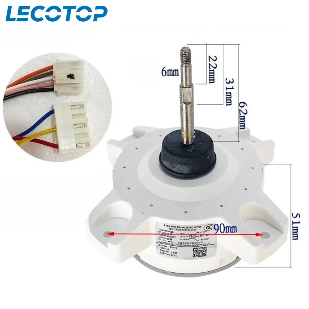 

New RD-280-40-8Z L6CAYYYL0018 ZKFP-40-8-11 Outdoor Unit DC Fan Motor For Panasonic Air Conditioner Conditioning Spare Parts