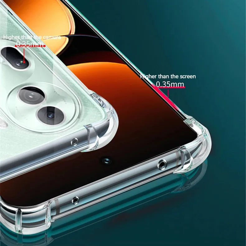 Shockproof Airbag TPU Case for OPPO Reno 12 11 Pro 5G Reno11 10 Protective Cover Capa Fundas Coque