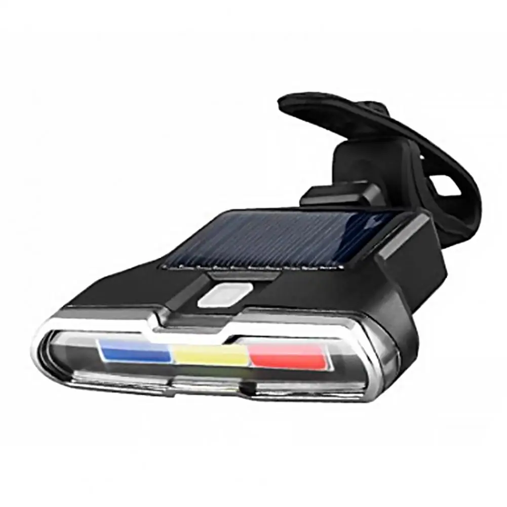 Rechargeable Bicycle Light Ultra-bright Solar Bike Taillight Rechargeable Waterproof Easy Installation 7 Modes Compact for High