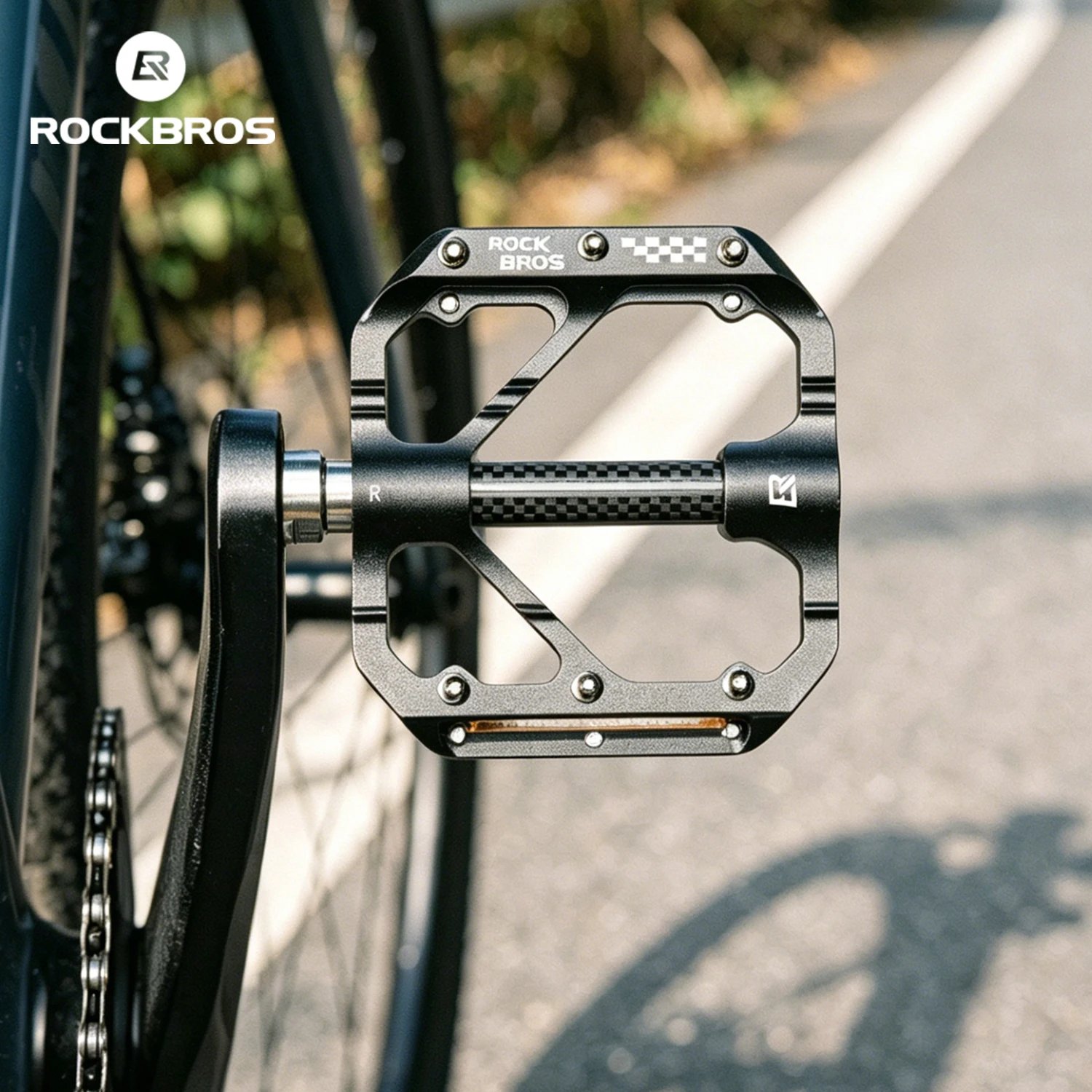 Pedal Sepeda ROCKBROS Tapak Le - Mountain Biking Logo ulasan dan harga