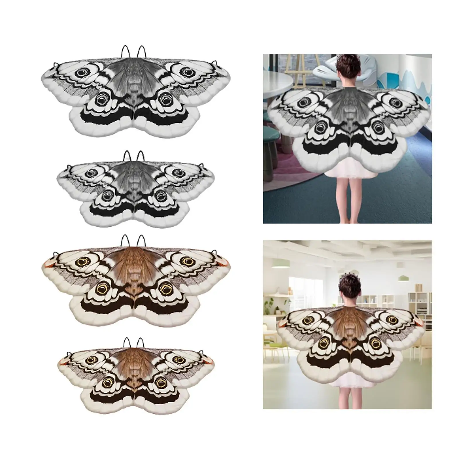 

Детская накидка-костюм бабочки на Хэллоуин, аксессуар для костюма с крыльями бабочки для фестивалей, дней рождения, сценических выступлений, карнавалов, ролевых игр