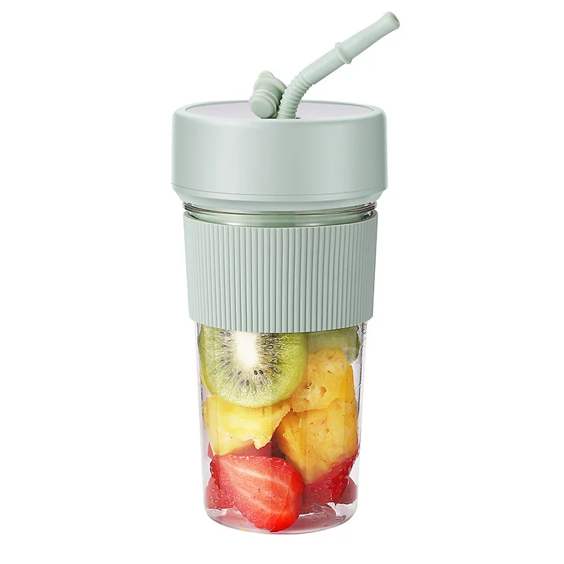 Portable Juice Cup With Straw Precision Steel 6-Blade Mini Electric Fruit Juicer Home And Outdoor USB Charging Accompanying