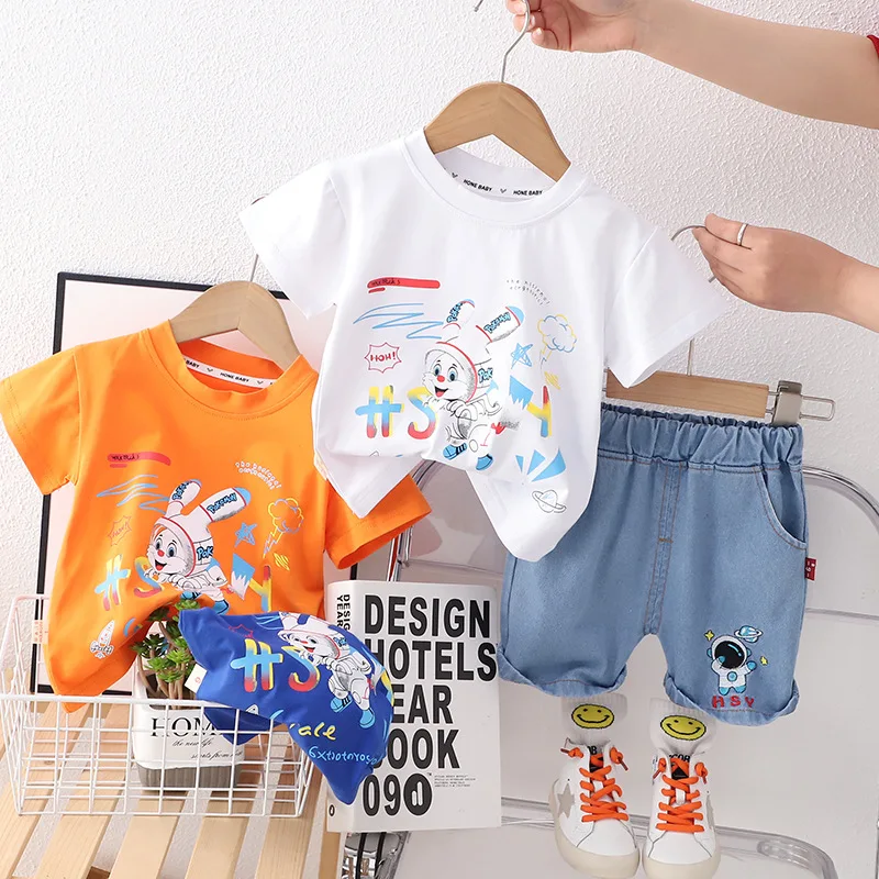 New Summer Baby Girl Clothes Suit Children Boys Clothing Toddler T-Shirt Shorts 2Pcs/Sets Infant Casual Costume Kids Tracksuits