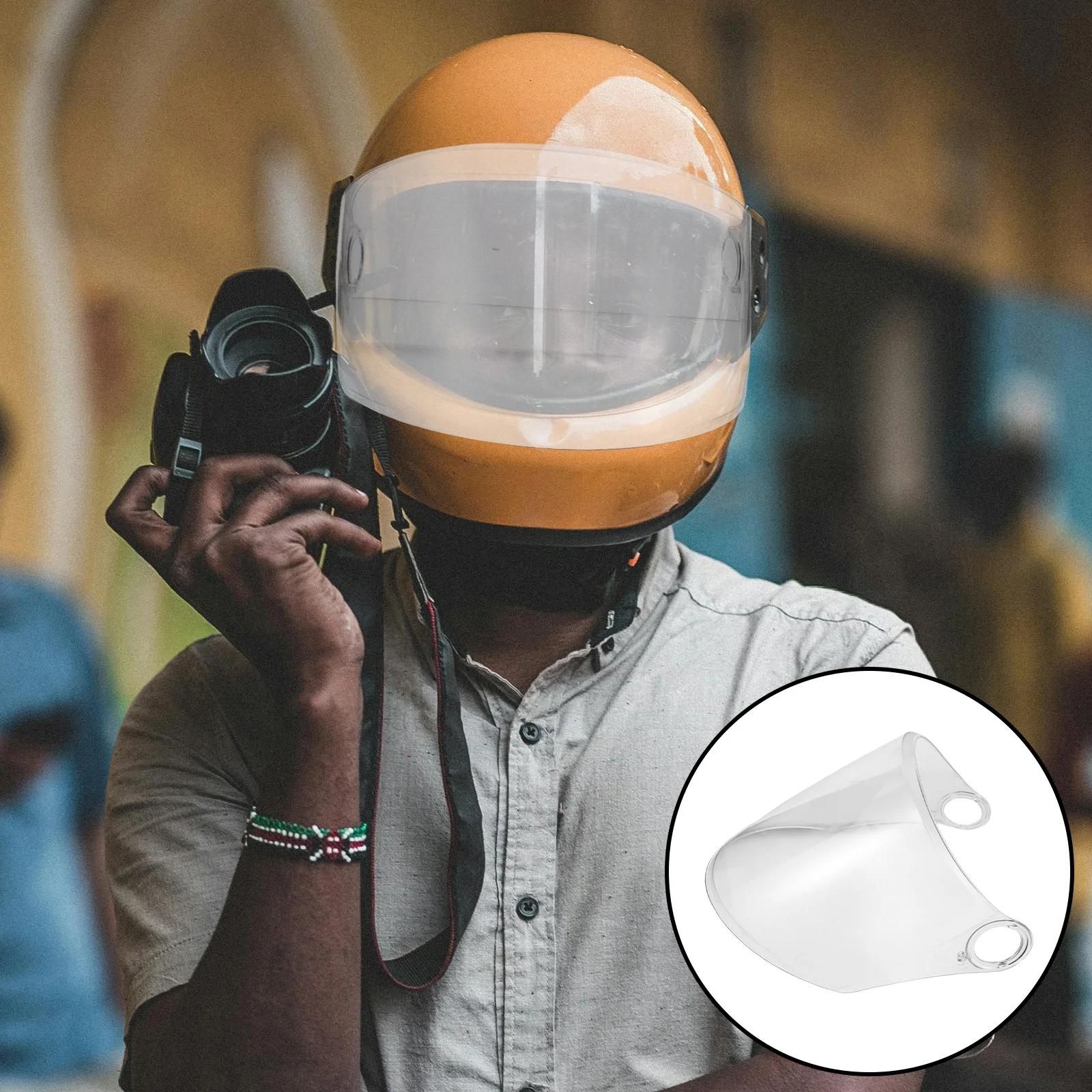 

Flip Up Full Face Motorcycle Lens Clear Visor Windshield Wind Guard Riding Accessory Motorbike Ebike Clear Visor