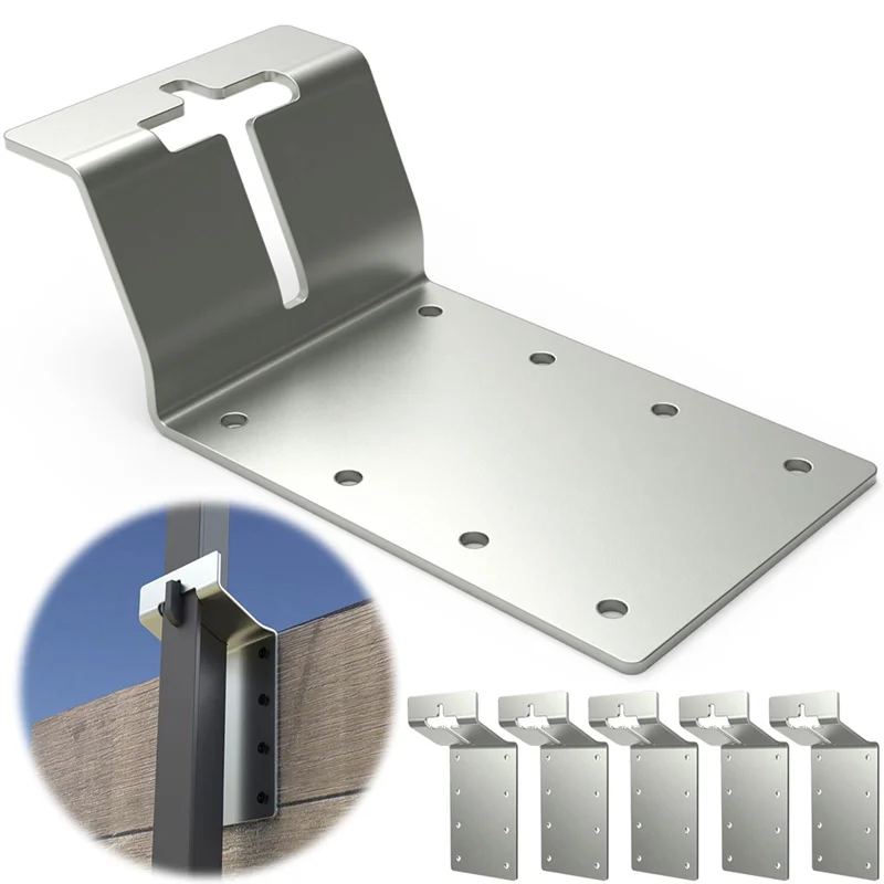 

AC57-6 Pack T-Post Bracket 3Inch (Vertical) T Post Mounting Bracket, Mounting T Post Bracket For Signs, Plywood Install