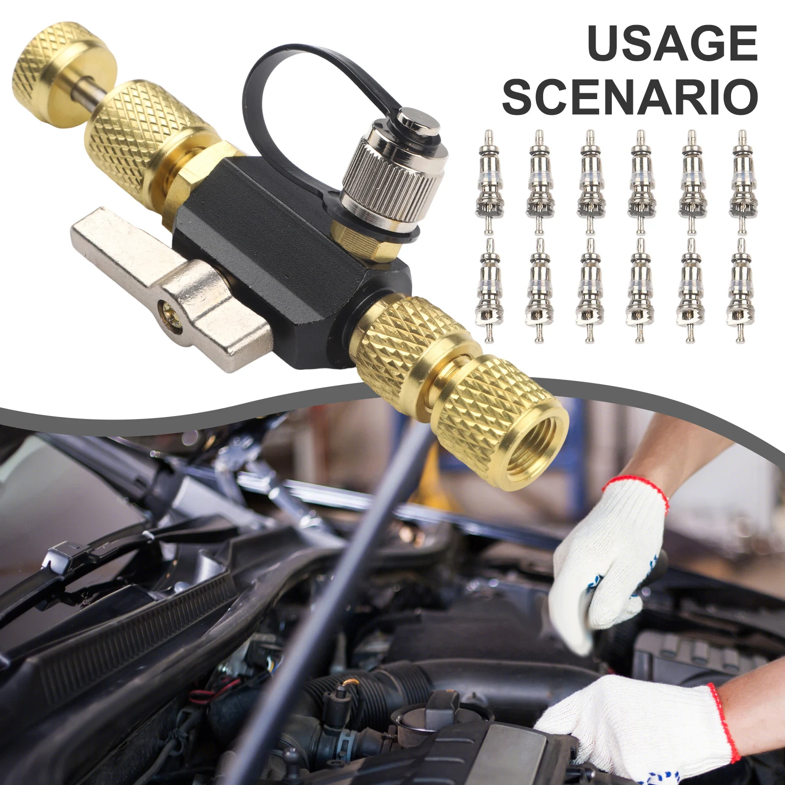 

Инструмент для быстрого снятия сердечника клапана, предназначенный для систем ОВКВ и холодильного оборудования, с вакуумной защитой, совместимый с R22.