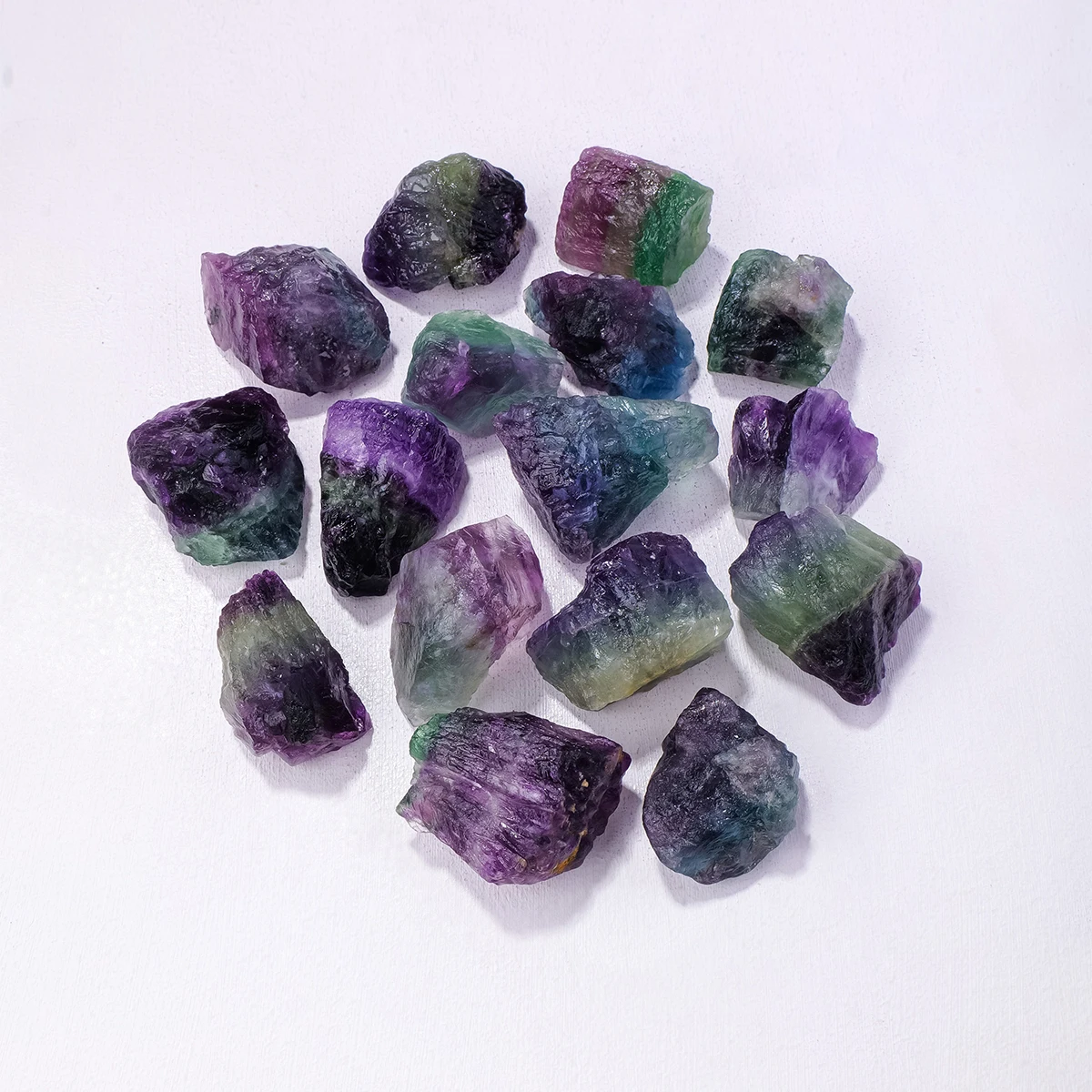 Natural Crystal Colorful Fluorite Stone Aroma Stone Bulk Diffuser Stone Fish Tank Demagnetizing Stone Ornament