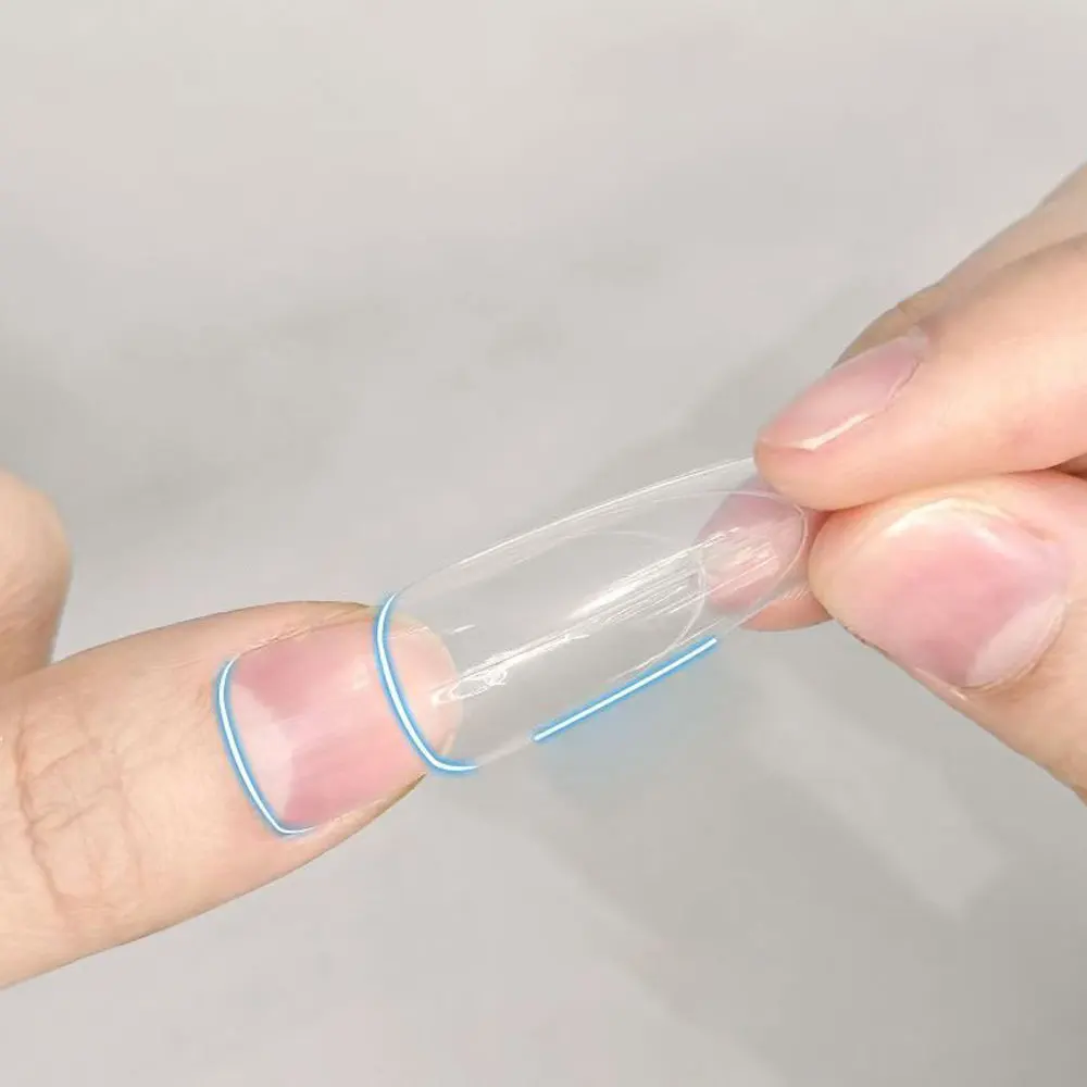 ساندويتش أشكال أظافر مزدوجة 240 قطعة ملحقات-أشكال مزدوجة نعش اللوز أشكال أظافر قالب علوي قالب سفلي ثلاثية الأبعاد شبه منحرف #4