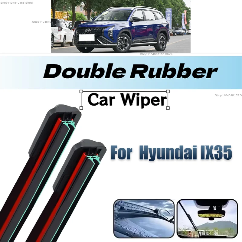 

Front Wipers For Hyundai ix35 2010-2015 Wiper Blade Rubber 24"+16" Car Windshield Windscreen Accessories 2011 2012 2013 2014