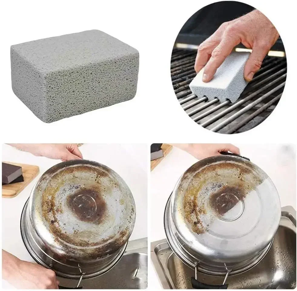 1-20PCS BBQ Grill Cleaning Bricks BBQ Heat Resistant Cleaning Pumice Brush Powerful Stain Remover Cleaning Tools BBQ Tools 4
