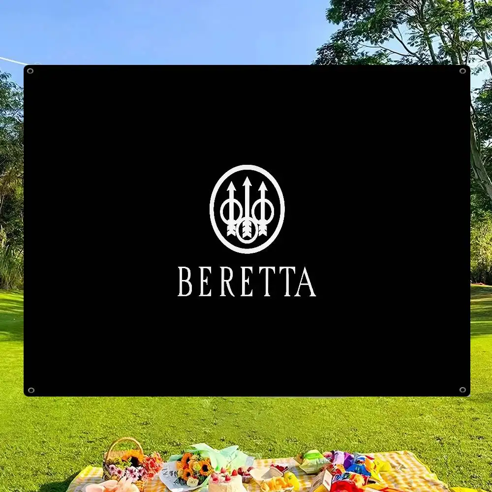 G-Gun BerettaS LOGO Cartoon Flag Art Science Fiction Room Home Decor Wall Hanging Home Decor Banner