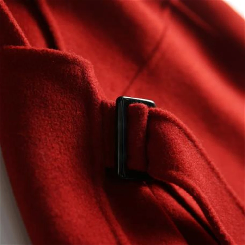 Robe rouge fendue pour femme, taille fine, laçage, col en fibre de V, style bureau, robes élégantes, automne, nouveau, 2024