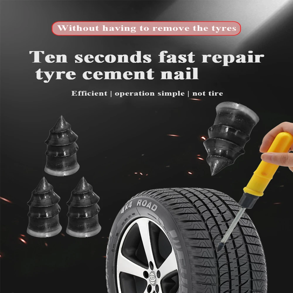 100PCS Wholesale Car Vacuum Tyre Repair Nail Tire Repair Tool Set Cars Truck Rubber Tire Puncture Motorcycle Repair Glue Nails