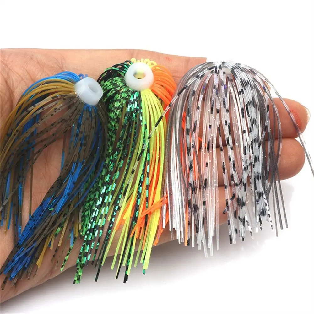 Fish Tackle 88 Strands Silicone Skirts Elastic Soft Umbrella Sensation Skirts 64mm Bass Jigs Buzzbaits Spinner Jigging Lure