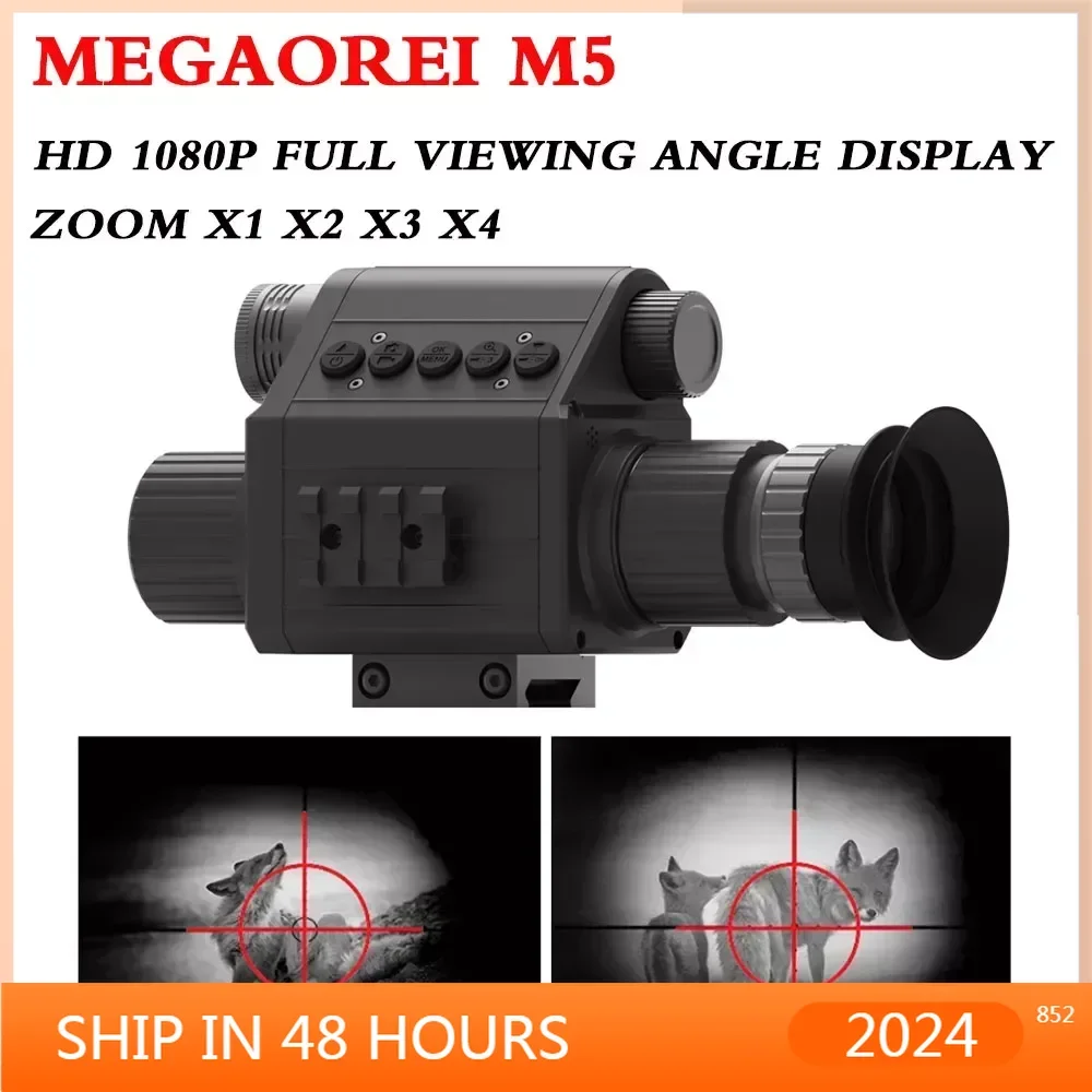 CameraNEW Megaorei NEW M5 Top Configuration Night Vision Scope 1080P Hunting Camera Wildlife Tactical Telescope Monocular With B