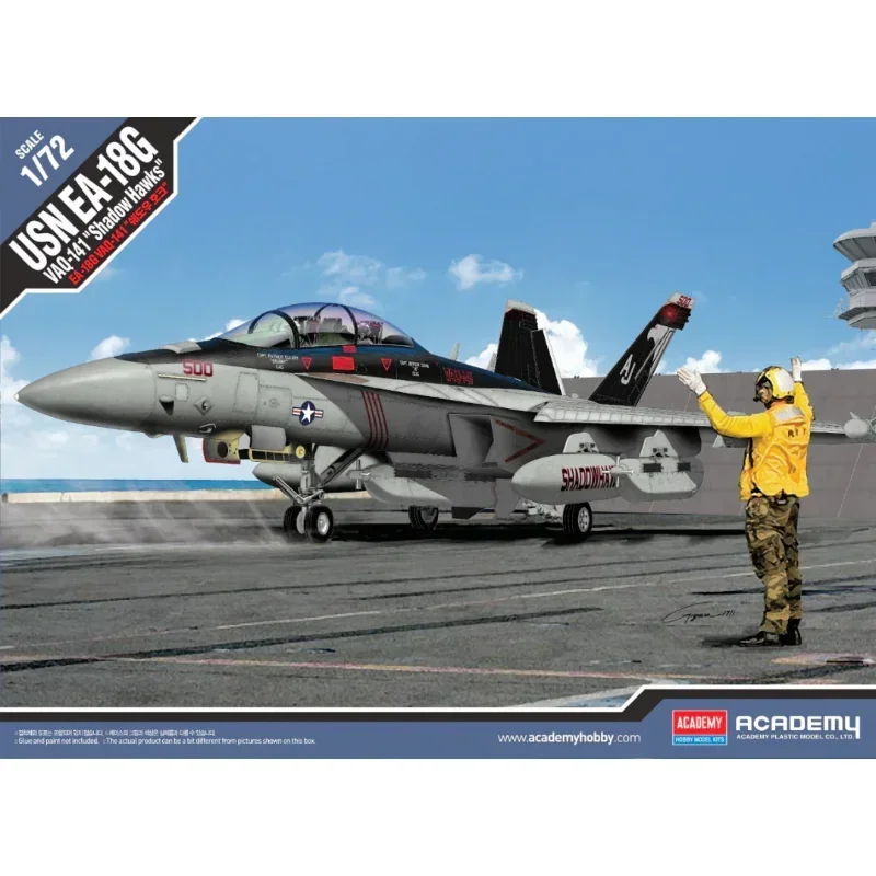 

1/72 Academy model 12560 US Navy EA-18G Shadow Eagle fighter assembly Scale diy toys Model Kit