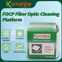 Komshine Fiber Optic Cleaning wipes FOCP suit for FC/SC/ST 2.5mm 1.25mm LC Bare fiber Universal Connector