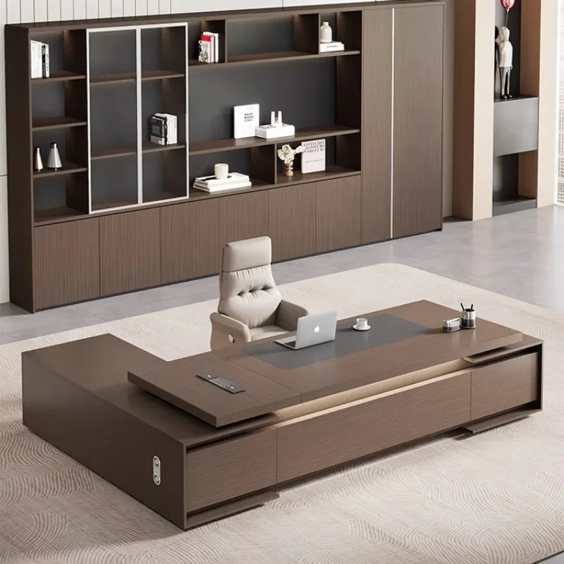 a*-Wooden Bedroom Office Desk Computer Display Minimalist Multifunctional Design Shelves Office Desk Commercial Furniture^