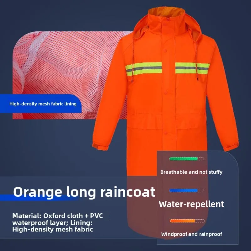 

Дождевик из оксфордской ткани, удлиненный, утолщенный, унисекс, большого размера, в стиле одежды, для патрулирования, дышащий, одноразовый.