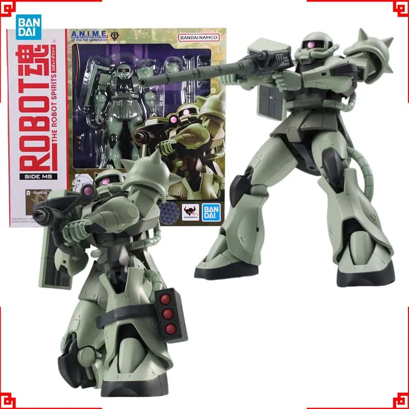 

Bandai Gundam Model Kit Roboto Spirits Zaku 2, аниме-фигурка Gunpla, строительный комплект Gundam, коллекционные фигурки, игрушки, подарок для мальчиков