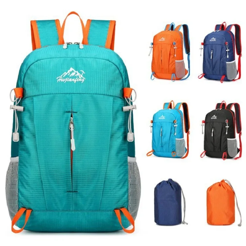 Portable Foldable Backpack Folding Mountaineering Bag Ultralight Outdoor Climbing Cycling Travel Knapsack Hiking Daypack Unisex