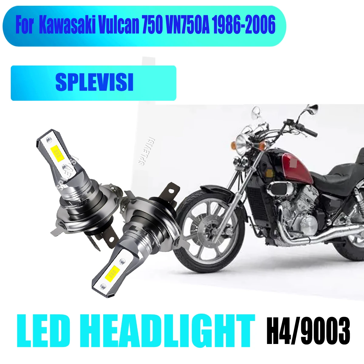 

Motorcycle LED White Headlight - Durable, Waterproof,Night Driving For Kawasaki Vulcan 750 VN750A 1986 1987 1988 1989 1990-2006