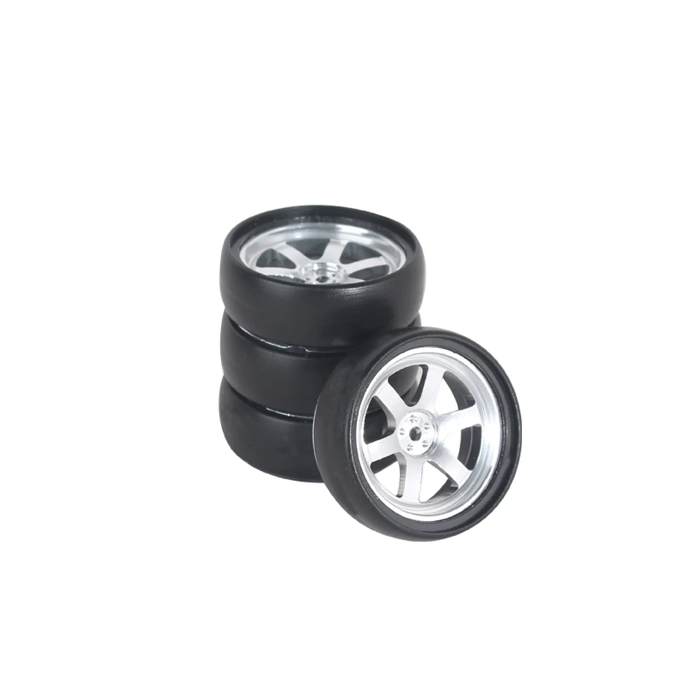 4PCS LDRC LD1801 LD1802 LD1803 LD1804 1/18 RC 자동차 업그레이드 부품 드리프트 타이어 금속 휠 림/레이싱 타이어 차량 모델