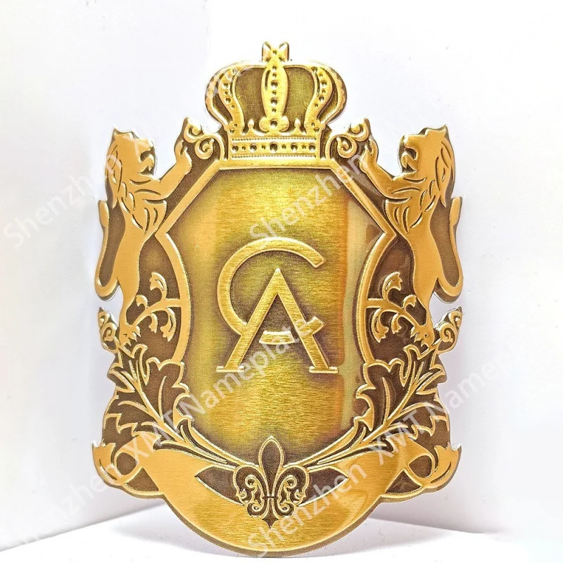 

Custom.2024 Hot Sale Metal 3d Embossed Label Metallic Luster Perfume Logo Sticker