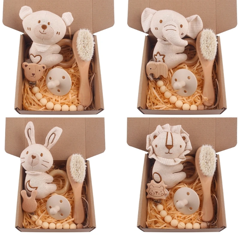 

Модный зажим для соски-щеточки для новорожденных с милой успокаивающей игрушкой и резиновой соской