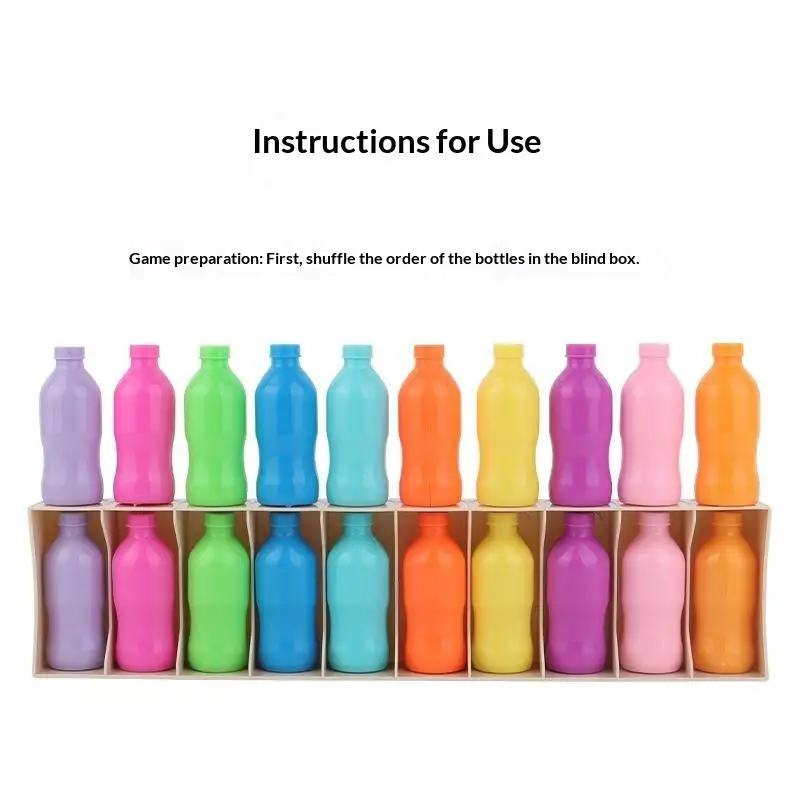 1Set Guess The Bottle Game Puzzle Colorful Classification Toy For Kids Memory Training Game Parent Child Interaction Board Game
